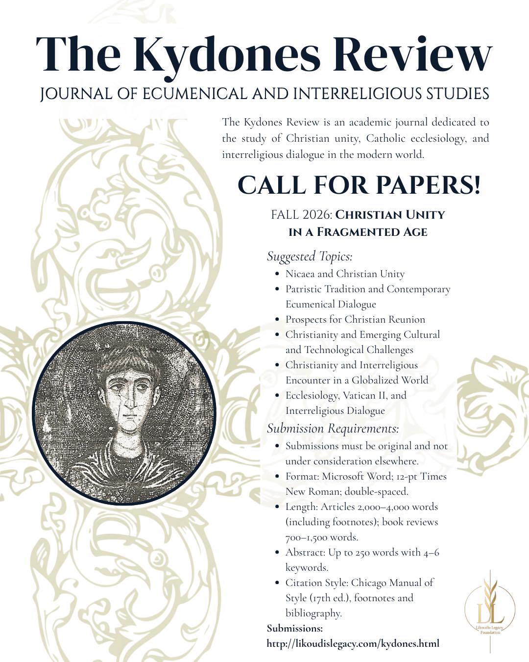 The Kydones Review — Call for Papers, Fall 2026