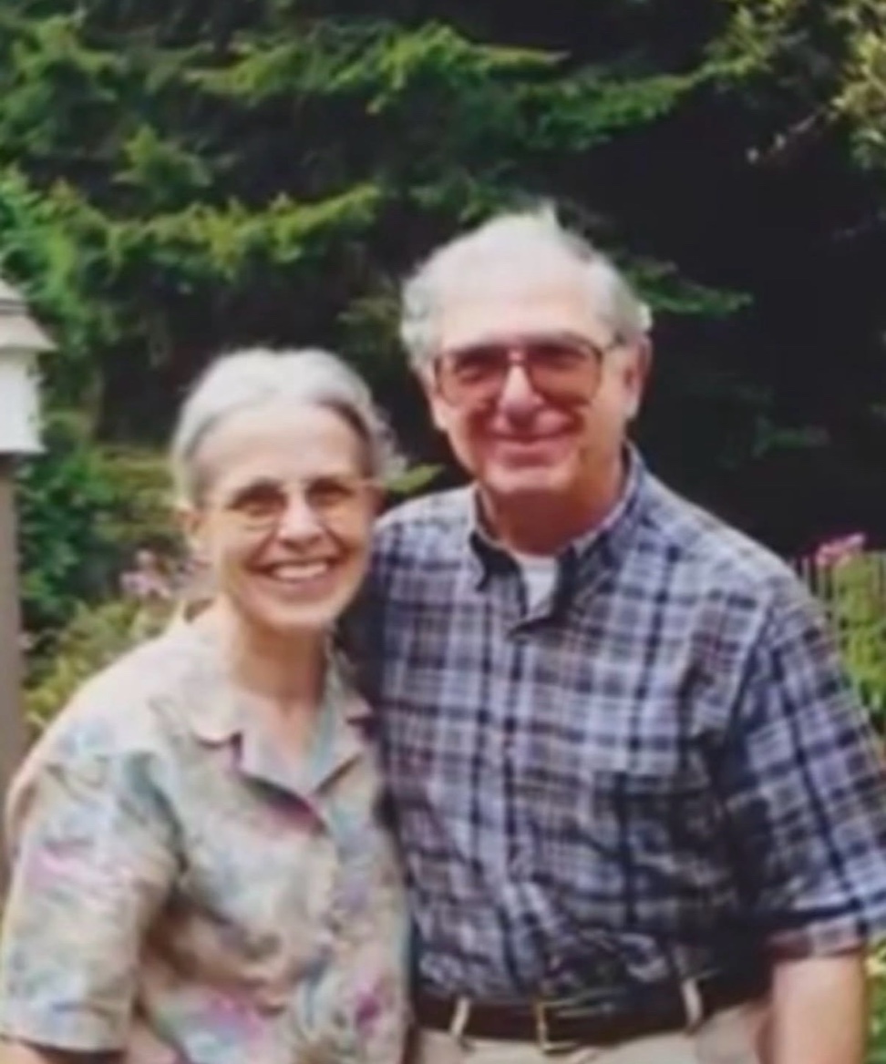 James and Ruth Likoudis in the garden