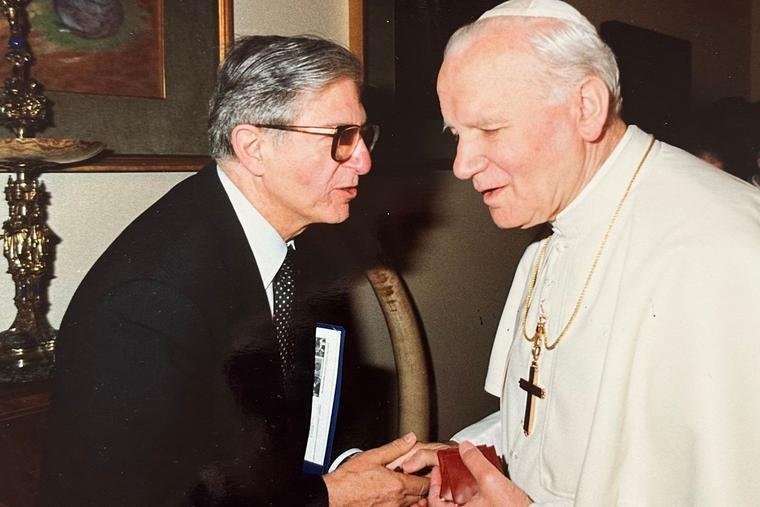 James Likoudis with Pope John Paul II