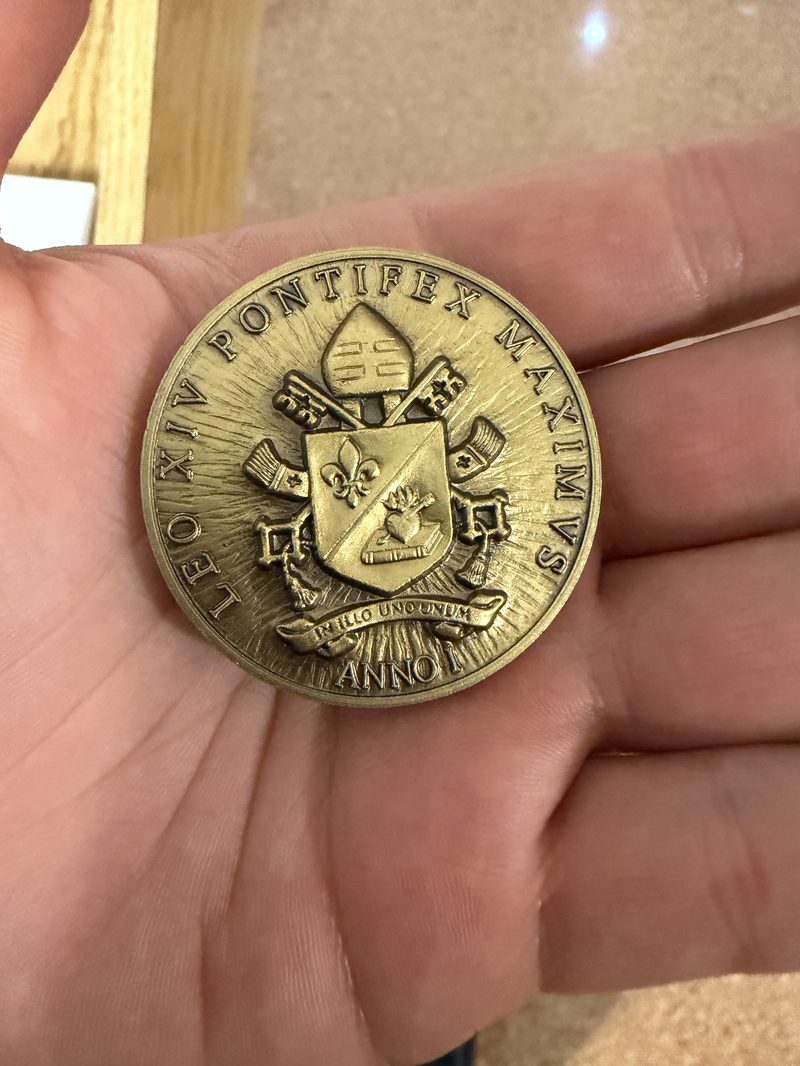 Reverse of the papal medal, commemorating the 1700th anniversary of Nicaea