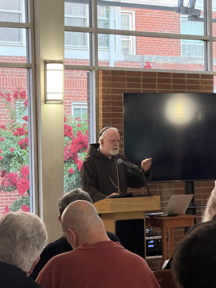 Cardinal Sean O'Malley delivering his plenary lecture