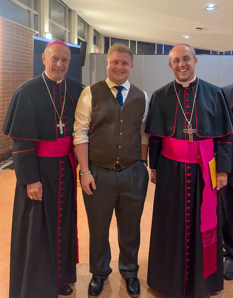 Andrew Likoudis with Archbishop Caccia and Archbishop Pace